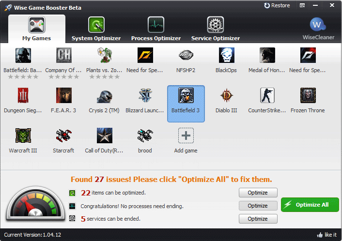 Wise Game Booster 1.57.81 Crack + Activation Key Free 2023