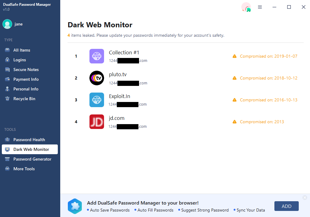 DualSafe Password Manager Pro 1.3.1.8 Crack Free Download 2023